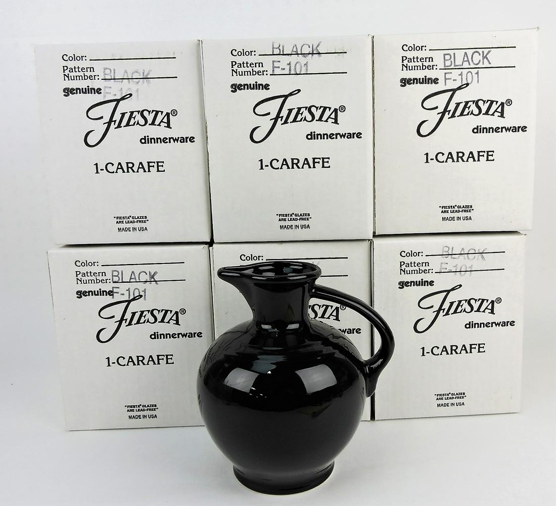Fiesta Post 86 lot of 6 black carafes, (1 of 1)