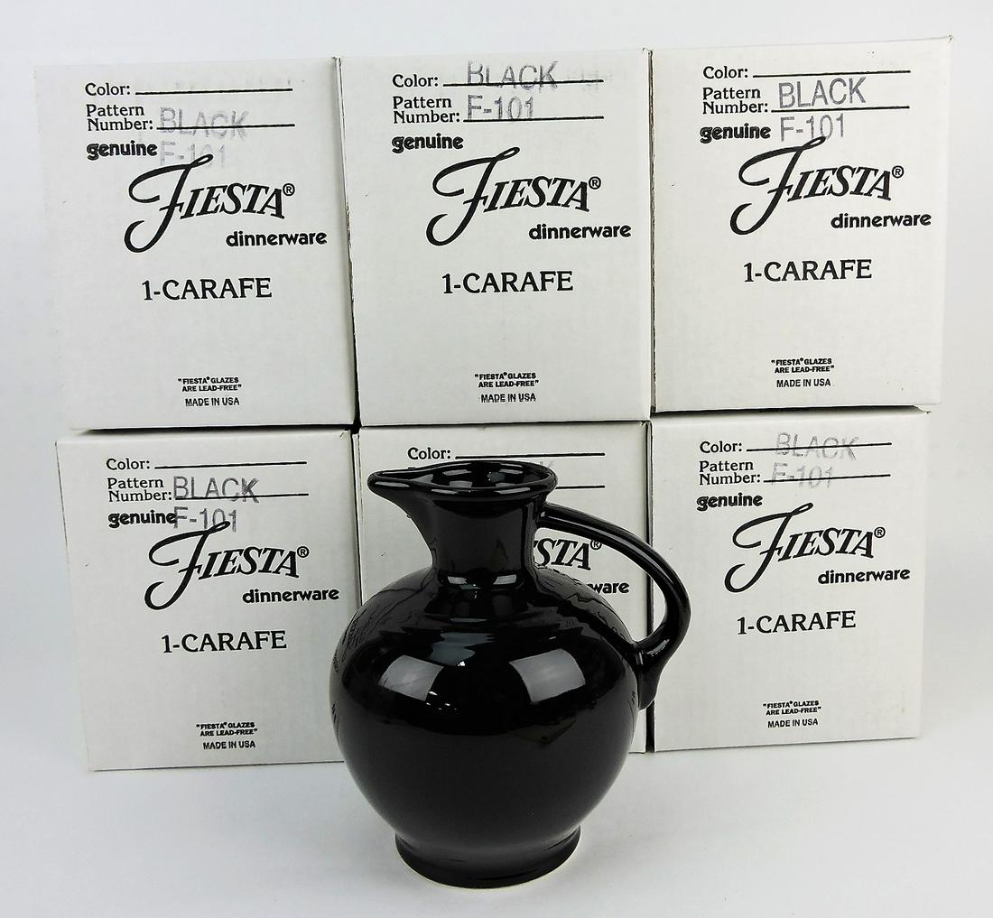 Fiesta Post 86 lot of 6 black carafes, (1 of 1)