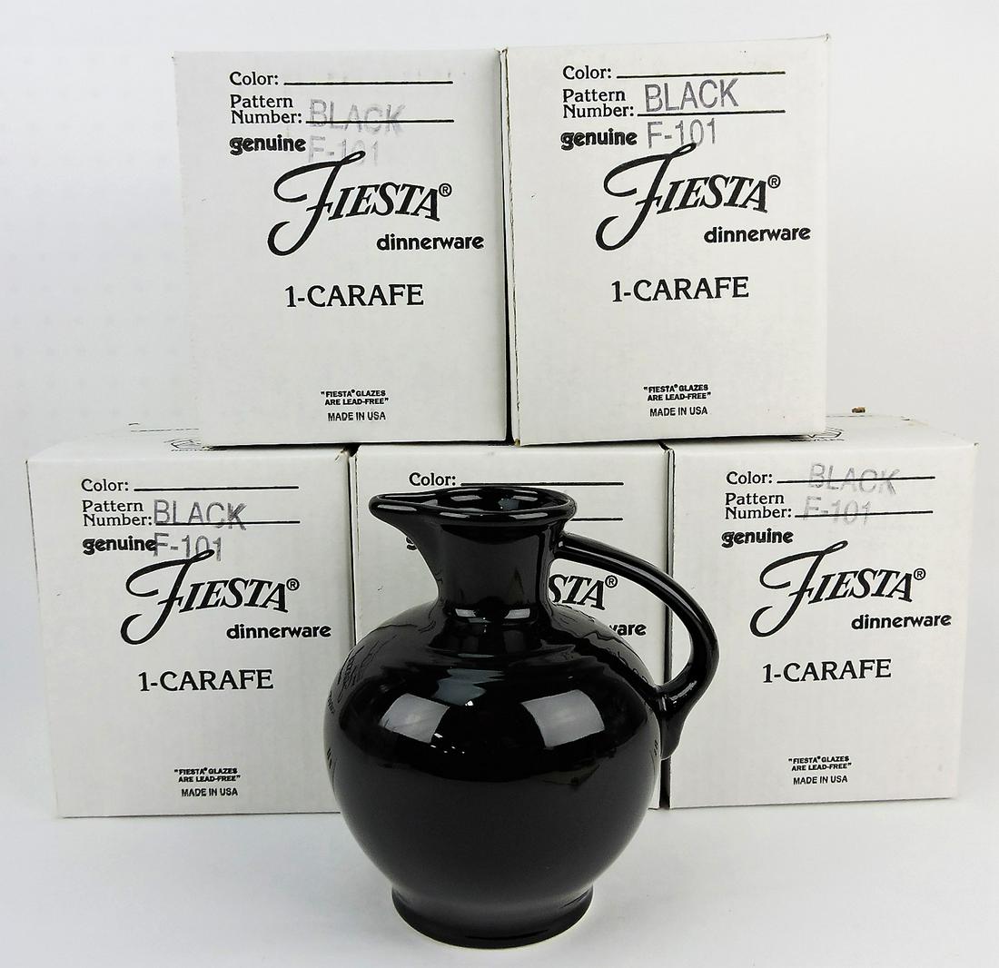 Fiesta Post 86 lot of 5 black carafes, (1 of 1)