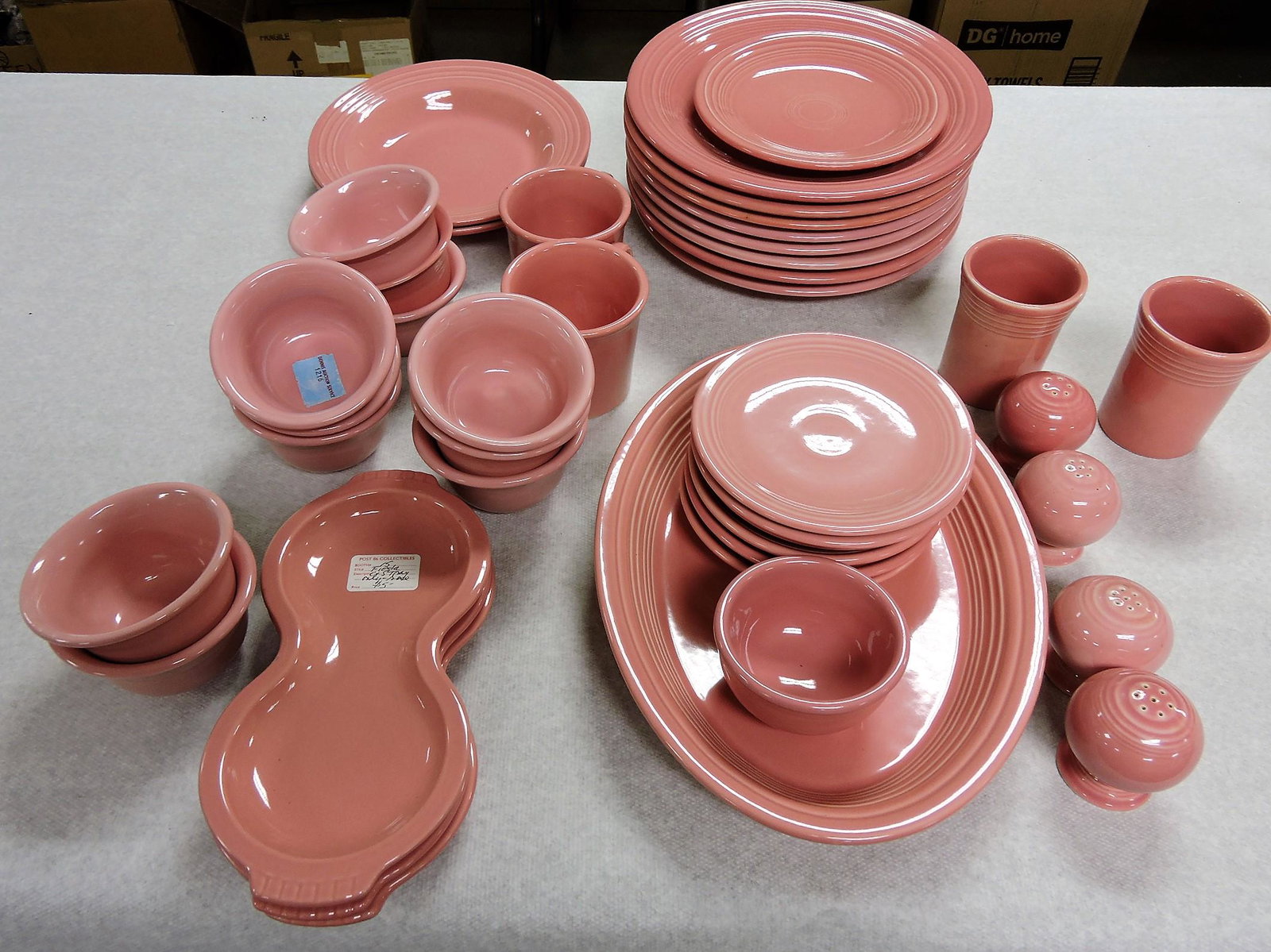 Fiesta Post 86 lot of 41 rose pieces: .