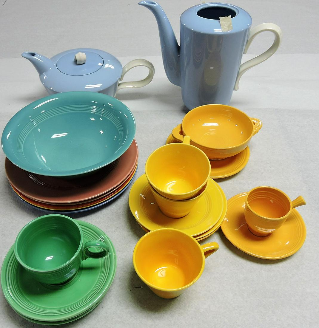 Fiesta Harlequin and Skytone lot of: 23 pieces, various condition