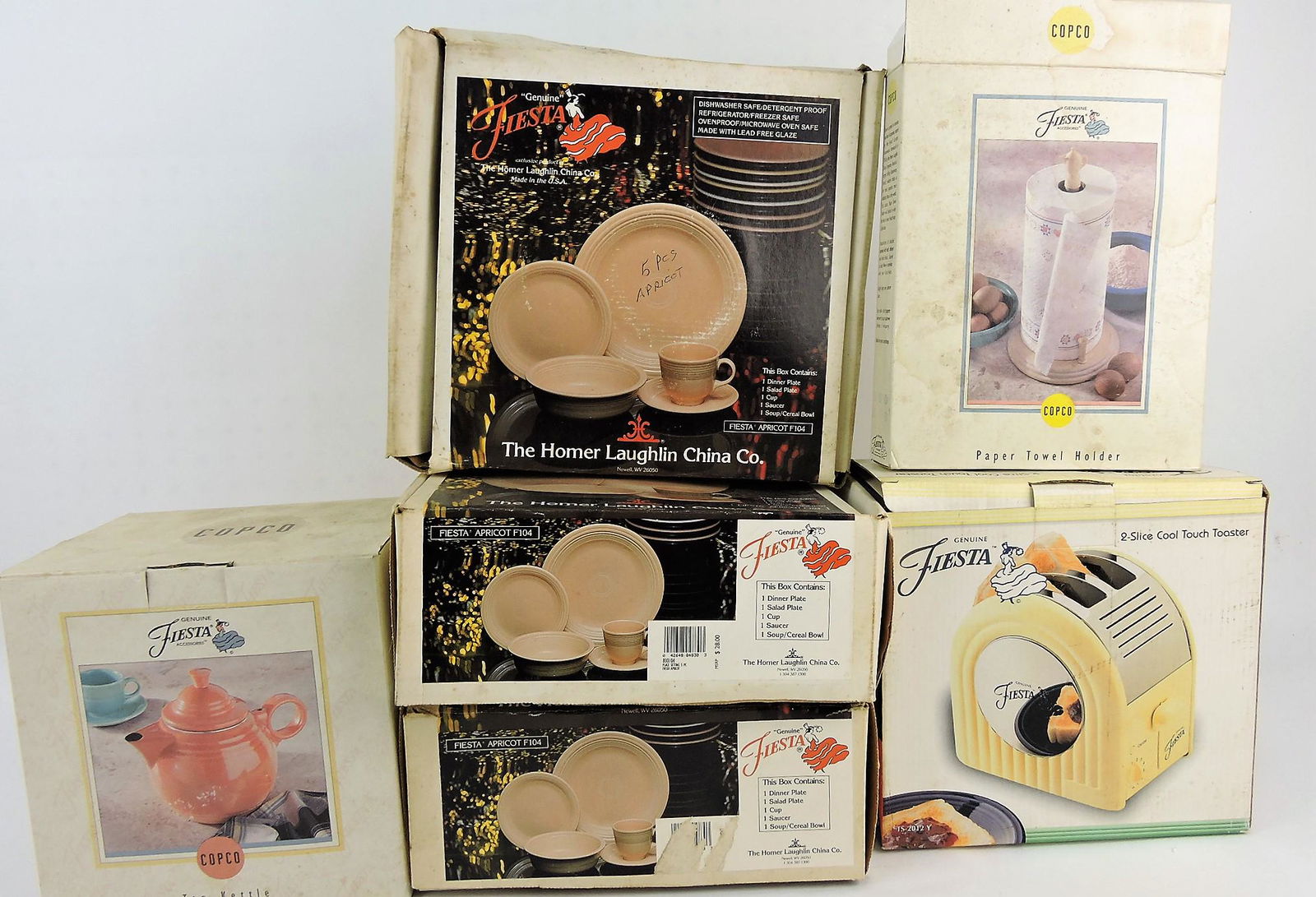 Fiesta Post 86 lot of 3 apricot (1 of 1)