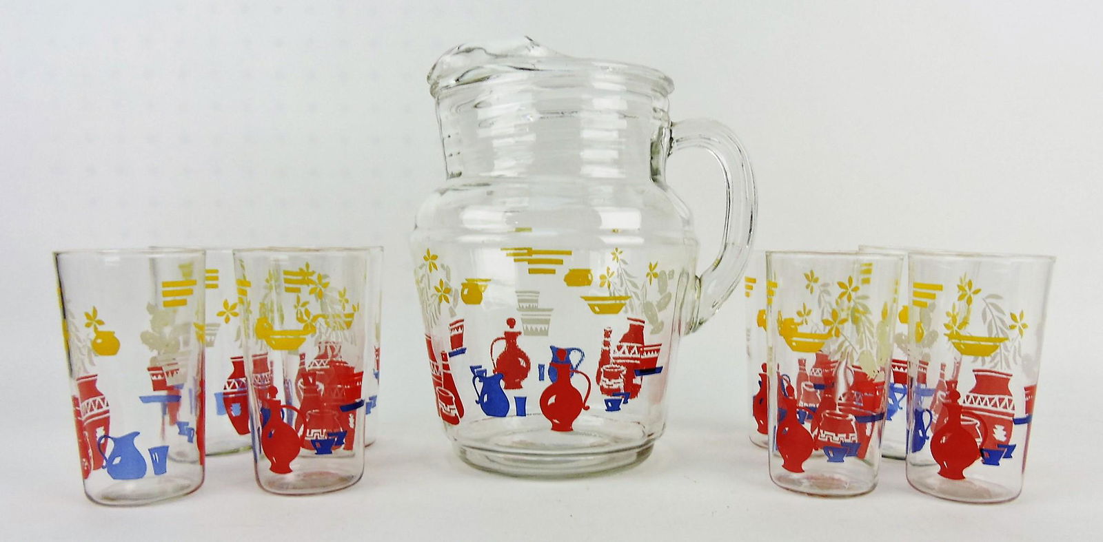 Fiesta Mexican glass go-along pitcher (1 of 1)