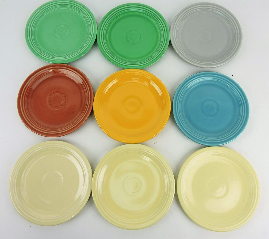 Fiesta 7" plate group of 9, mixed (1 of 1)