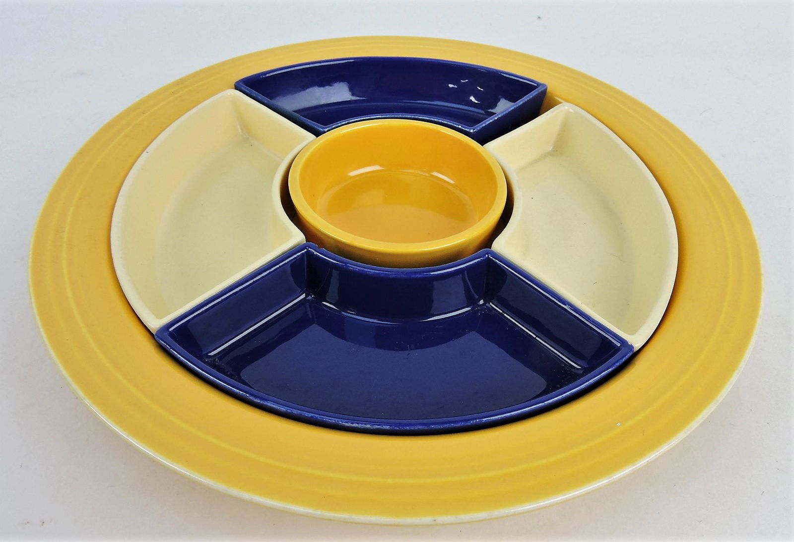 Fiesta relish tray, yellow tray and (1 of 1)