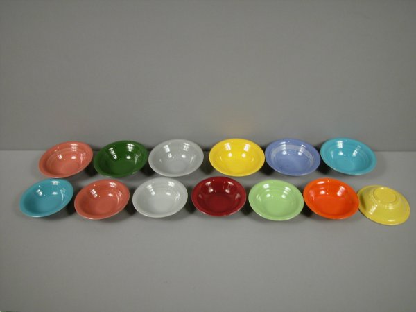 Fiesta Harlequin bowl group - 6 oatmeal, 7 fru