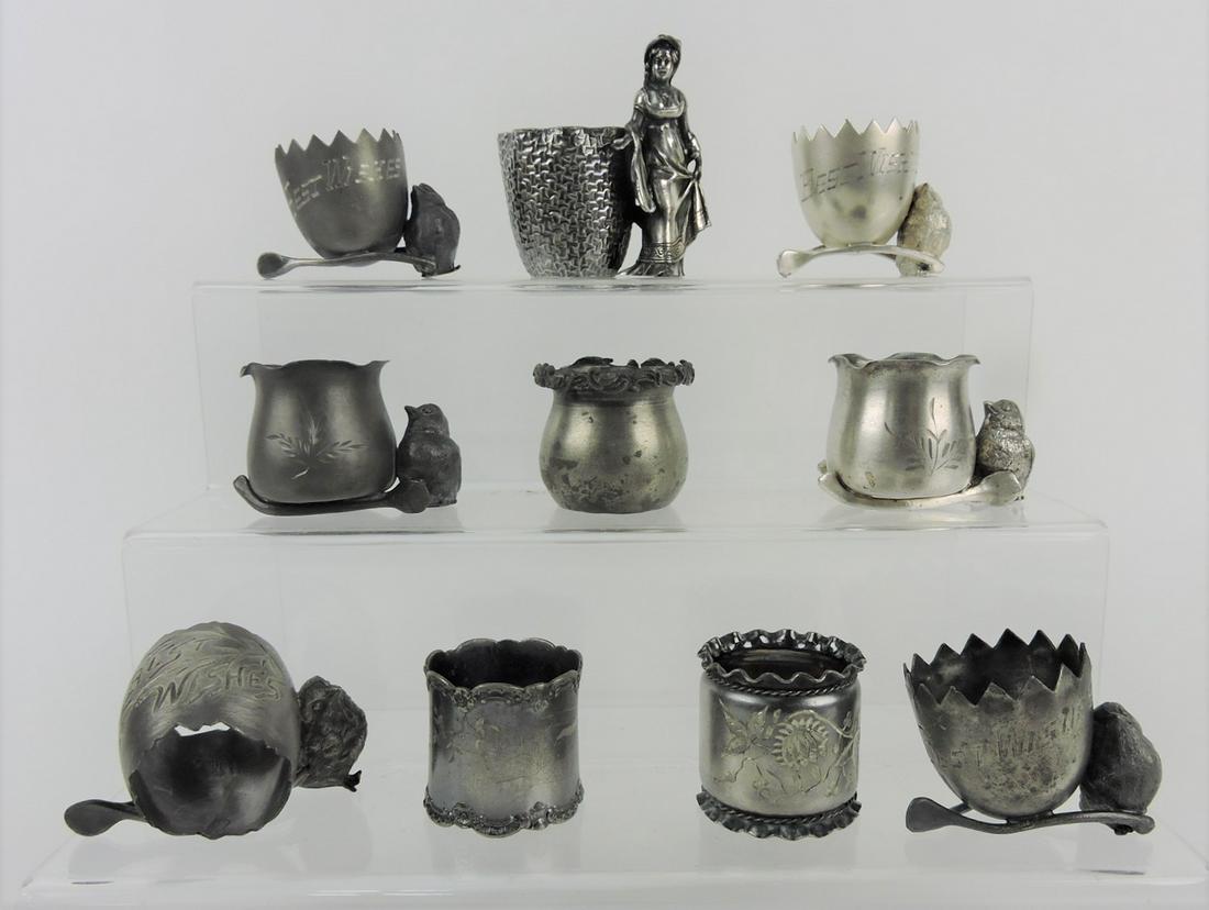 Lot of 10 silver plate toothpick holders (1 of 1)