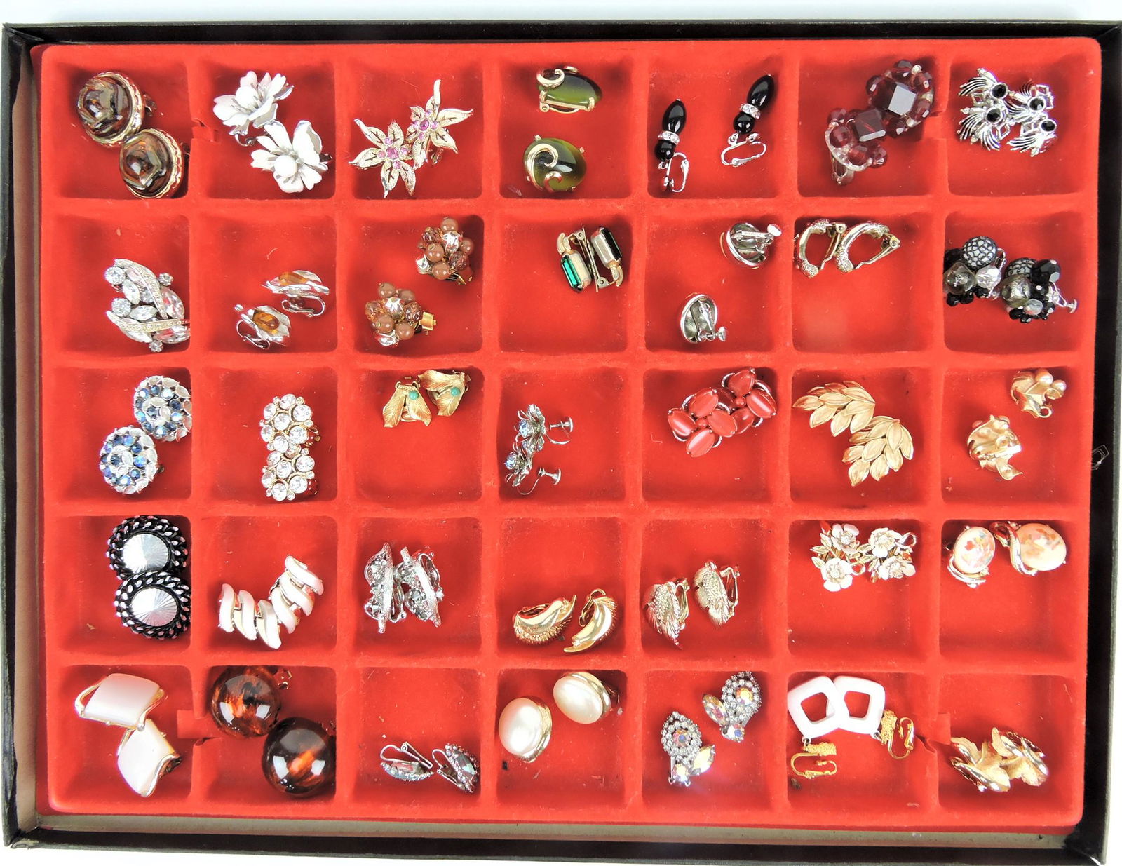 Jewelry tray of earrings; Napier, Coro, (1 of 1)