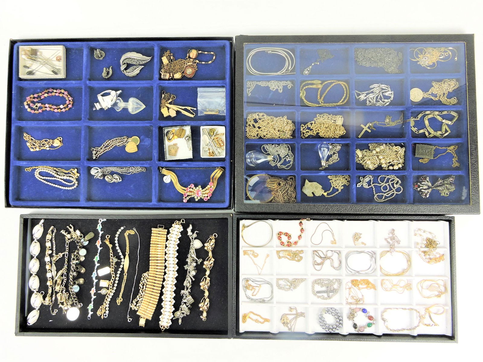 Jewelry lot of 4 trays - sterling charm (1 of 1)