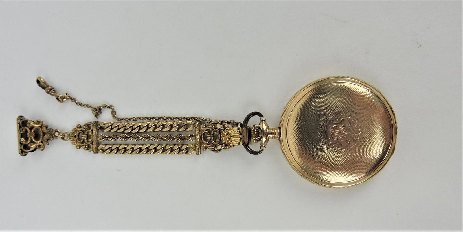Illinois Steward hunters case pocket: watch, runs, #3139123, 17j with fob, hairline to face