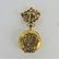 Lady's 18kt gold pendant watch with - 2