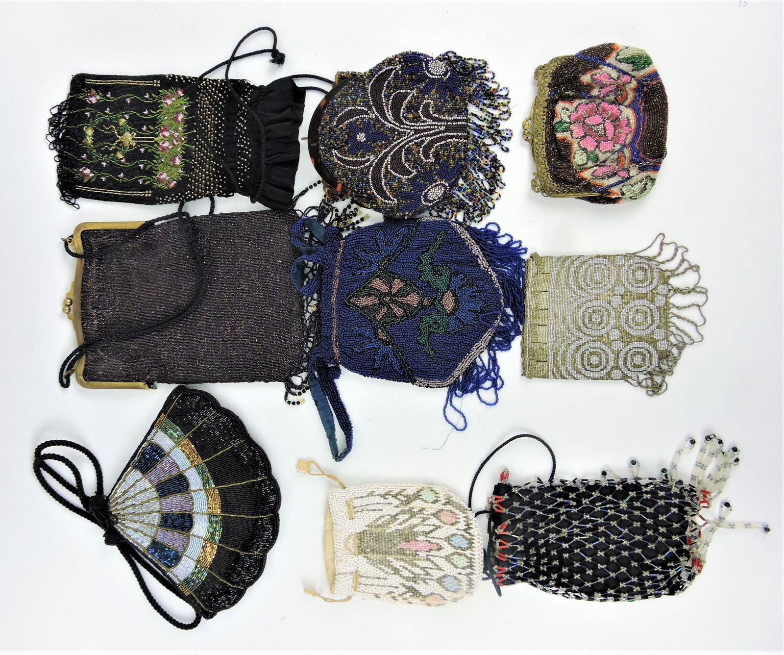 Lot of 9 lady's beaded purses (1 of 1)