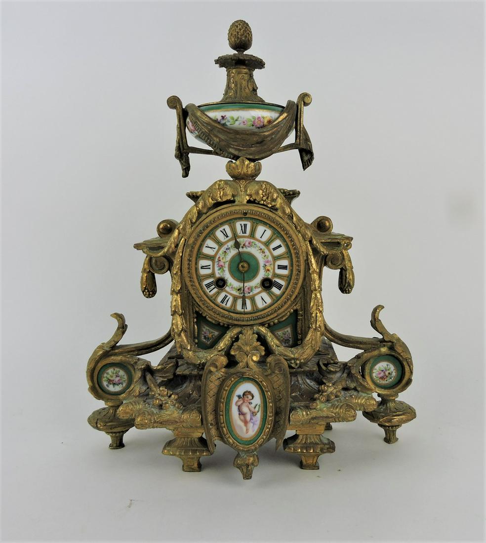 French brass ormolu and porcelain (1 of 2)
