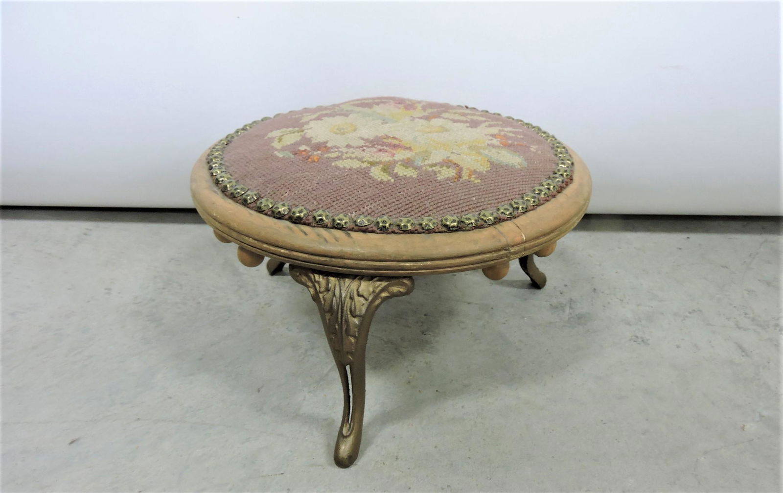Pair of Victorian foot stools with cast (1 of 2)