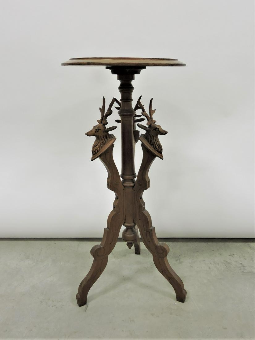 Walnut Victorian candle stand with 3 (1 of 2)