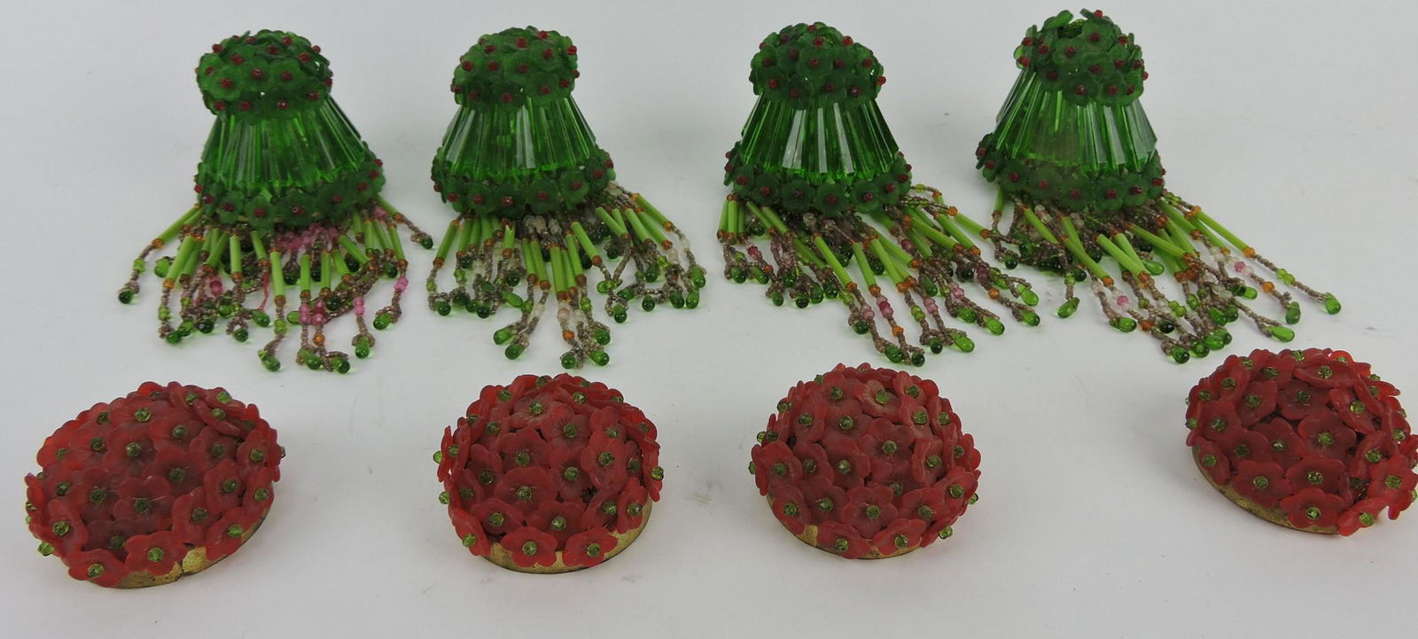 Glass beaded lampshades, 2 sets of (1 of 1)