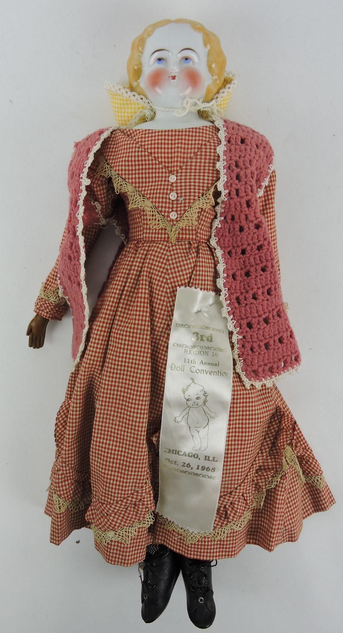 German blond china head doll, 21", (1 of 1)