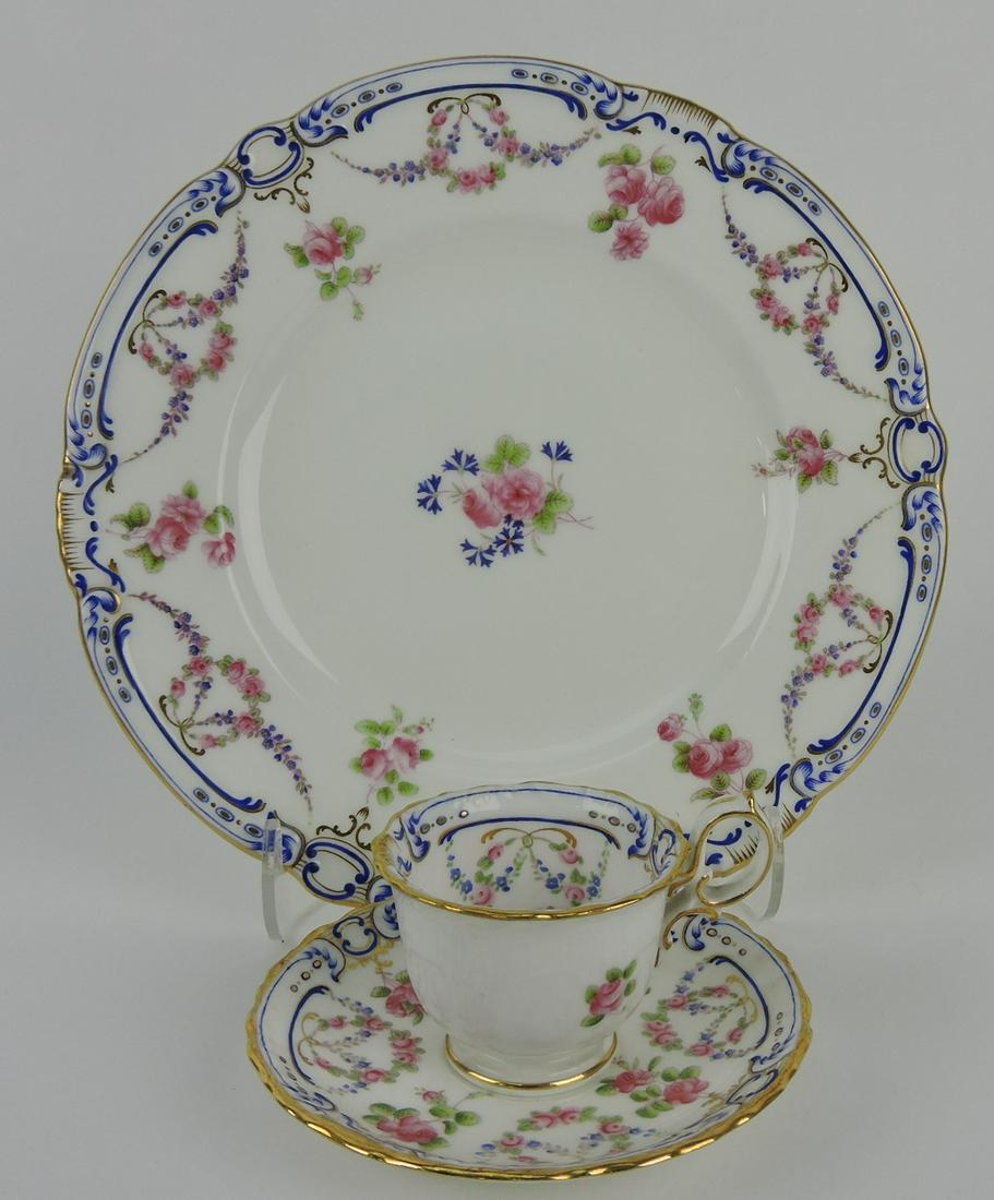 Minton dessert set with 5 - 9" plates,: 5 demitasse cups & saucers