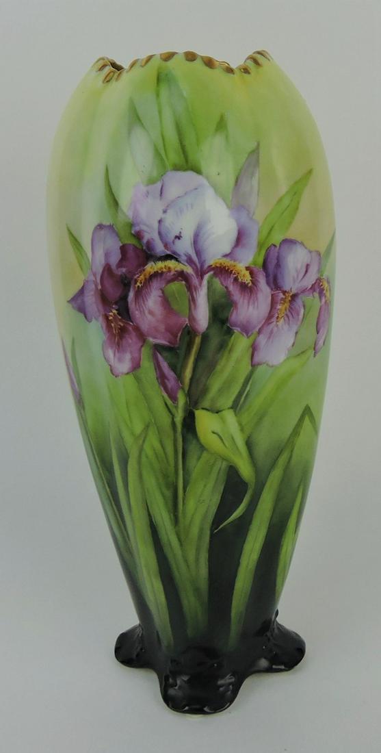 Porcelain iris vase, 12" (1 of 1)