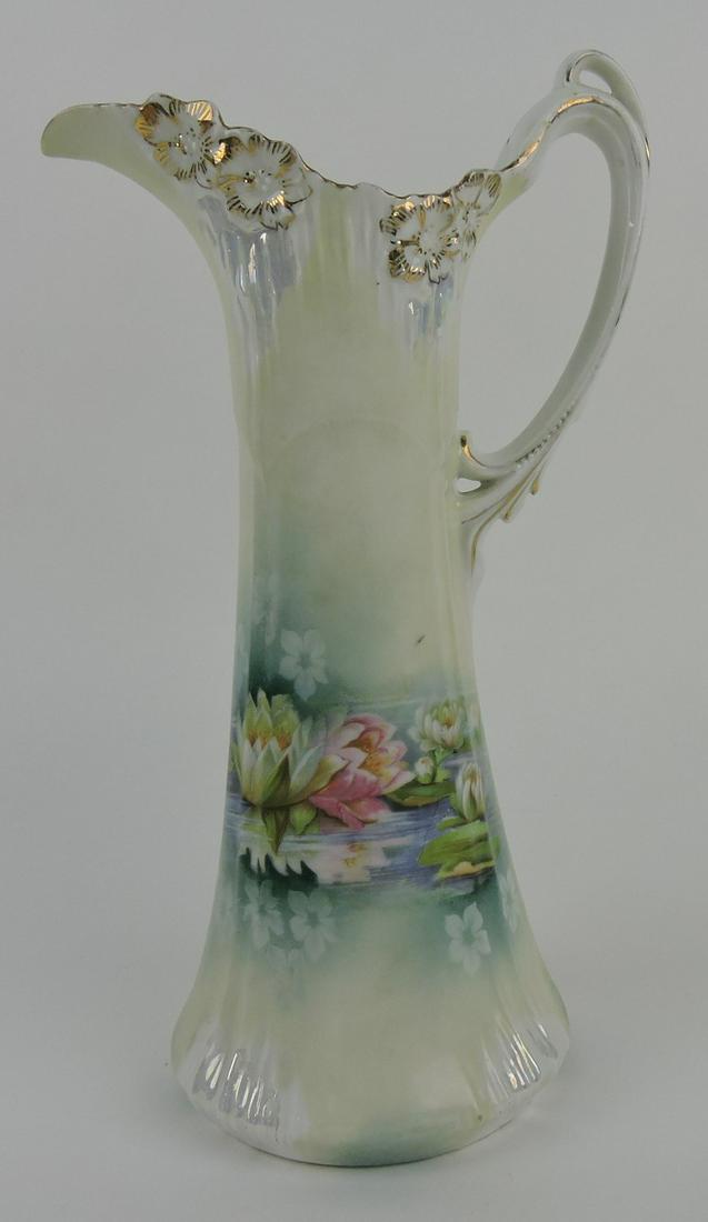 R.S. Prussia water lily tankard, 12" (1 of 1)