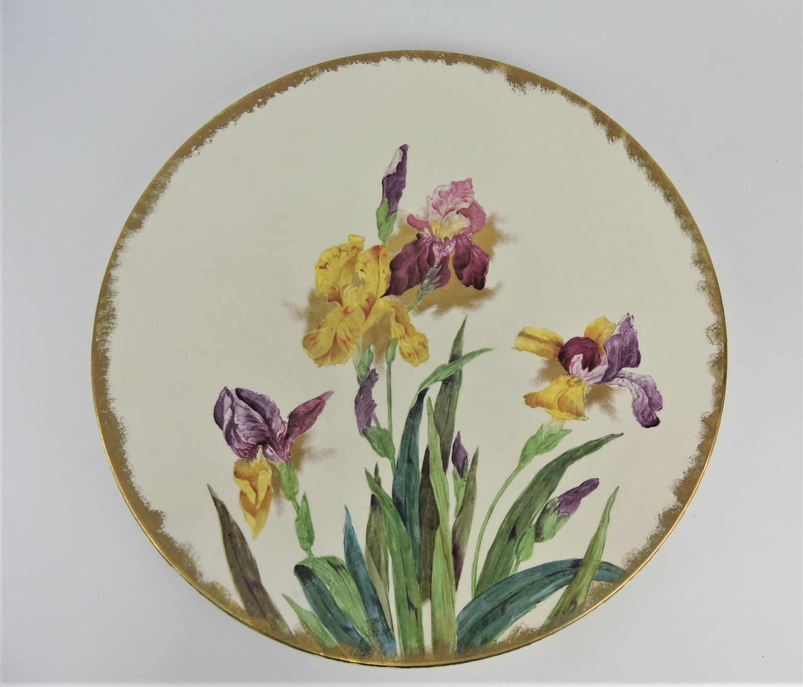 Large wall plaque with irises, 19 3/4" (1 of 2)