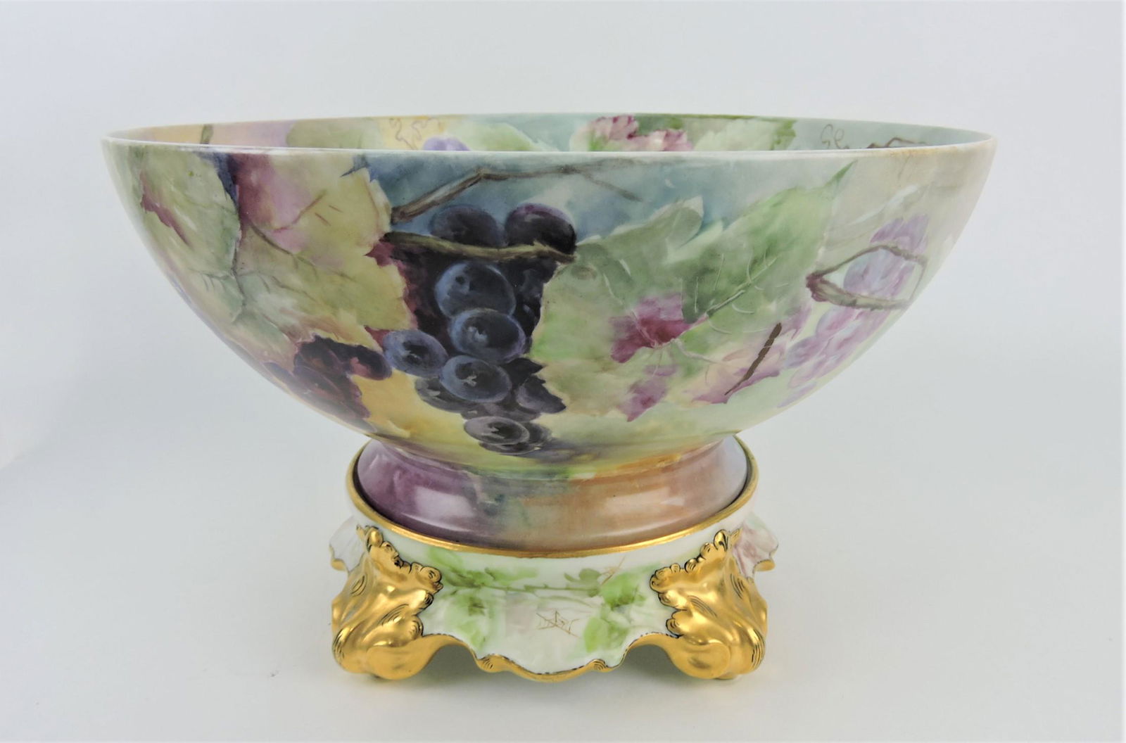 Limoges large hand painted punch (1 of 2)