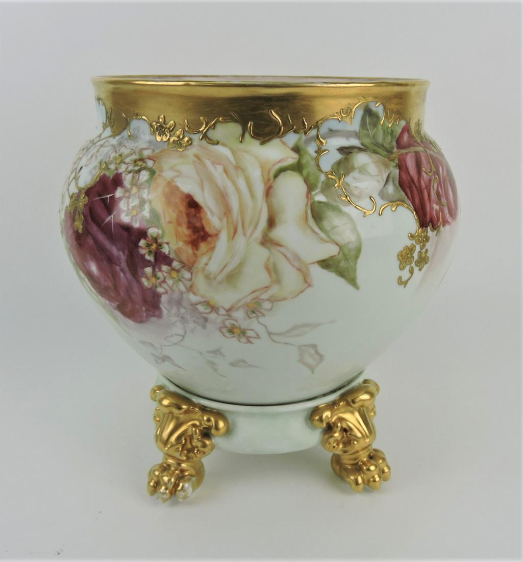 Limoges large hand painted jardiniere (1 of 1)
