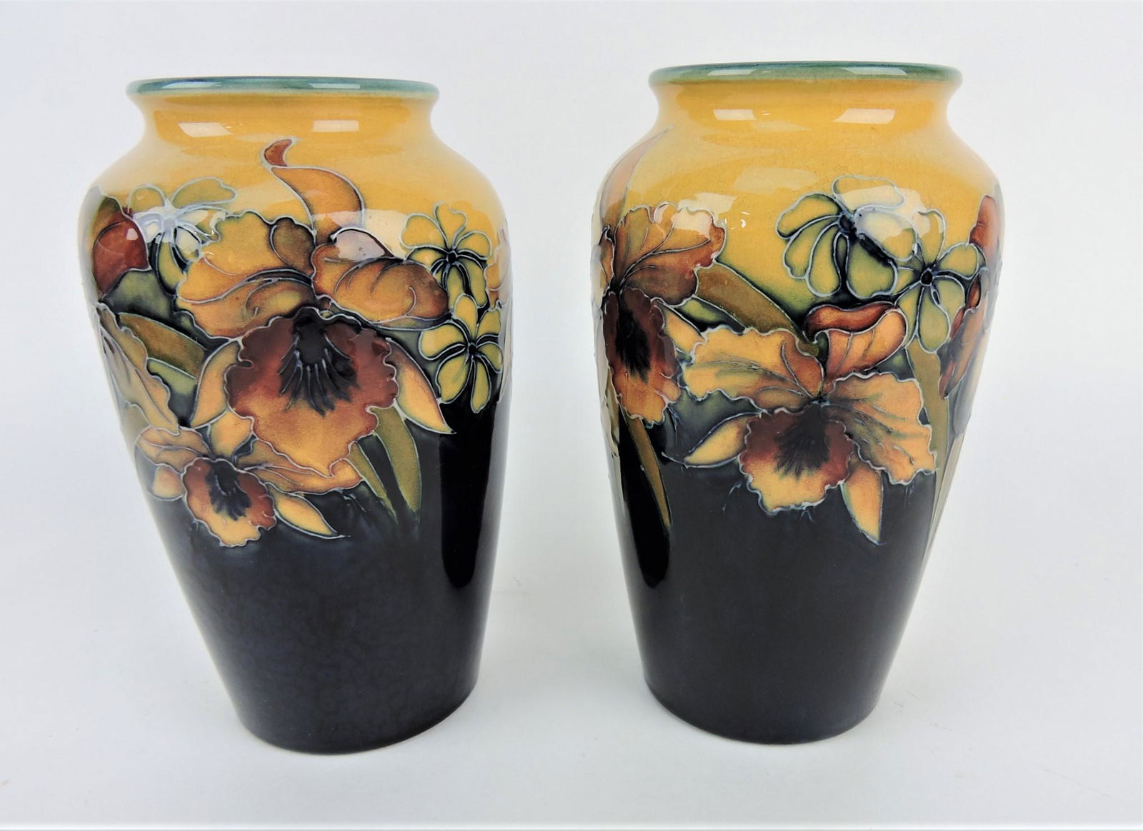 Moorcroft pair of pottery vases with (1 of 2)