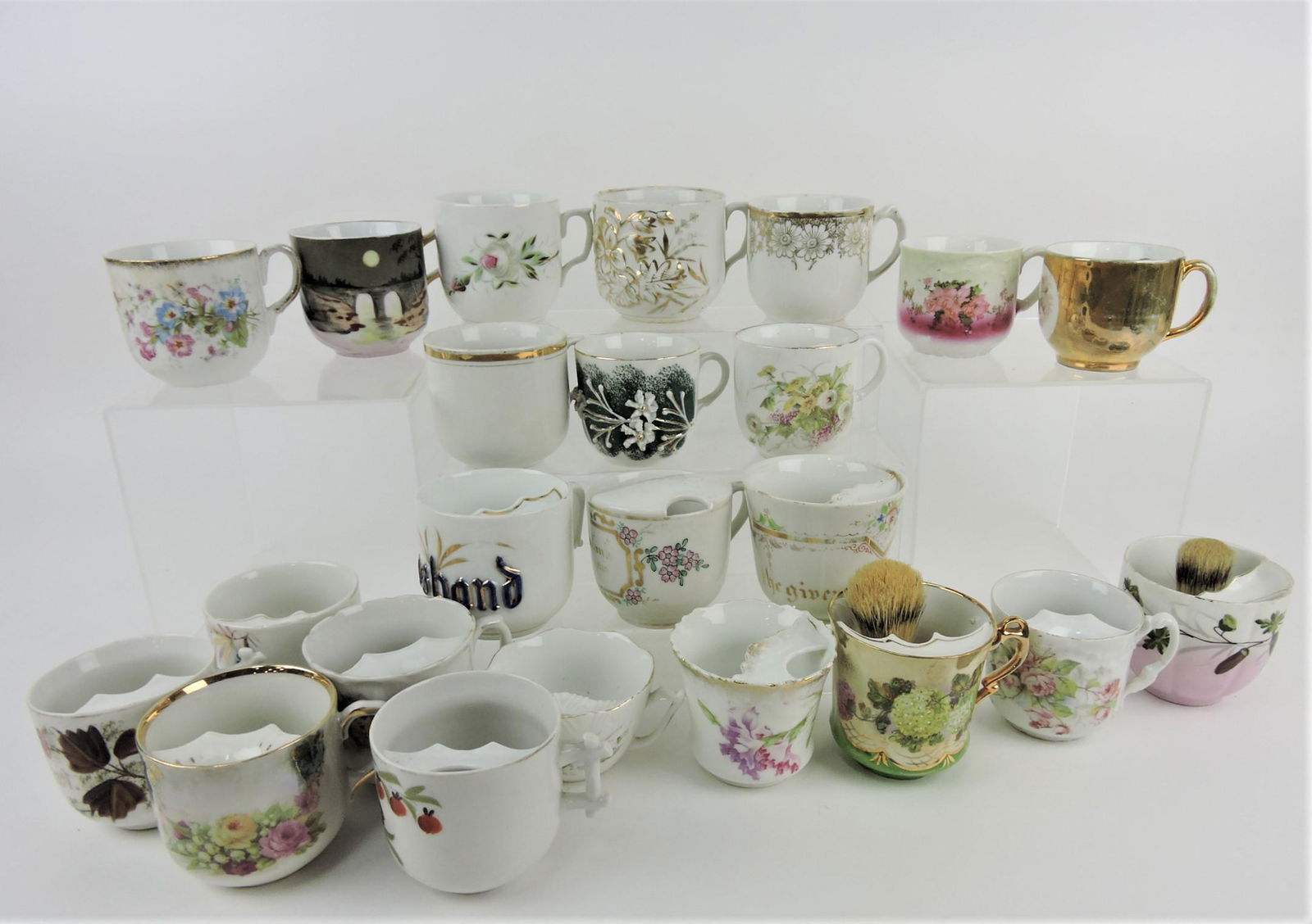 Shaving mug and mustache cup lot of (1 of 1)