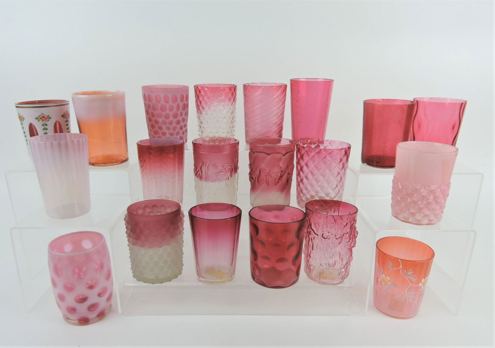 Cranberry glass lot of 20 water tumblers (1 of 1)