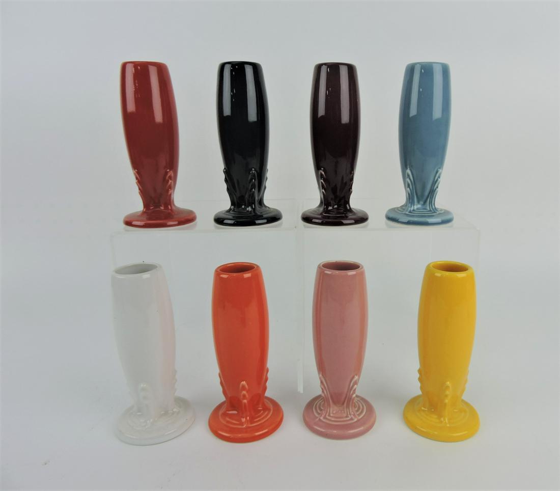 Fiesta Post 86 lot of 8 bud vases: .