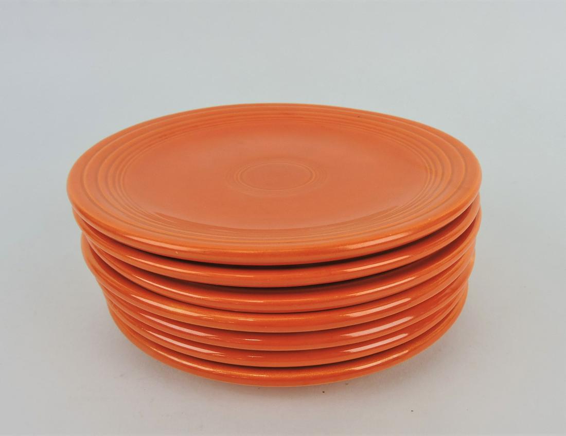 Fiesta 6" plate group, 7 red (1 of 1)