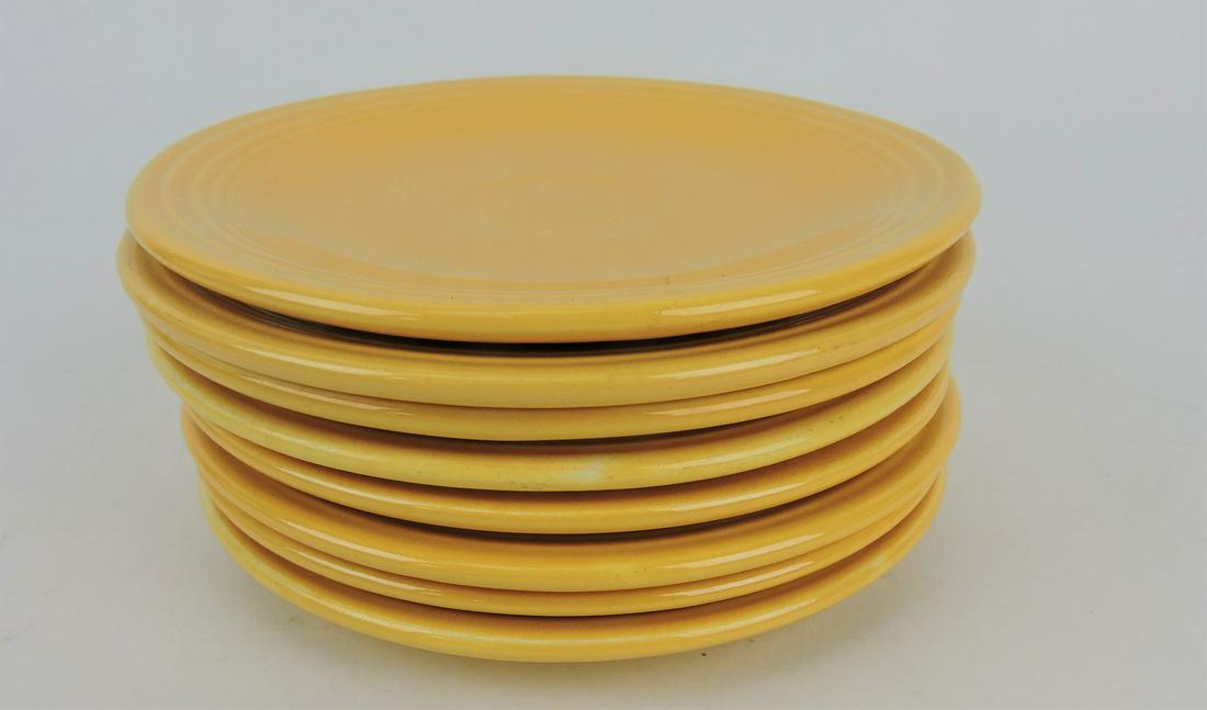 Fiesta 6" plate group, 8 yellow (1 of 1)