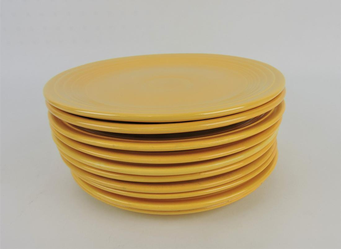 Fiesta 9" plate group, 10 yellow (1 of 1)