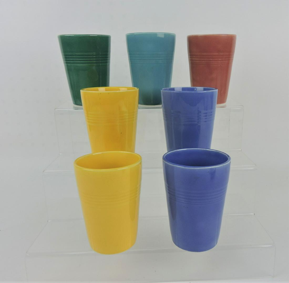 Fiesta Harlequin lot of 7 water tumblers,: mixed60