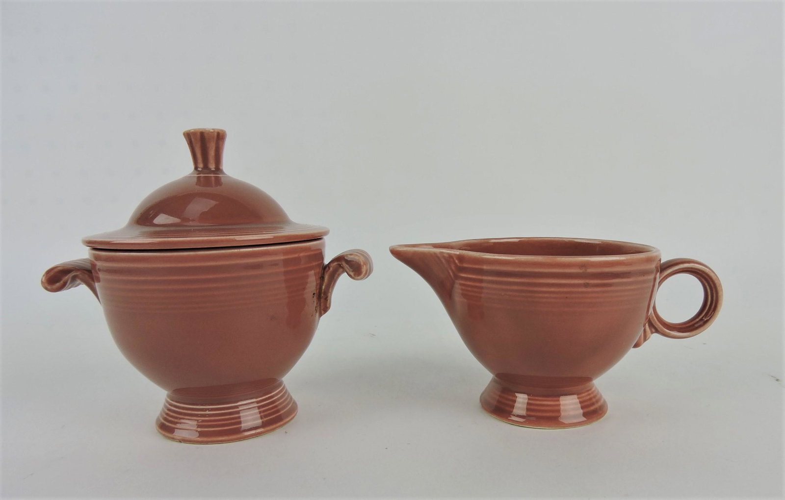 Fiesta cream and sugar, rose: .