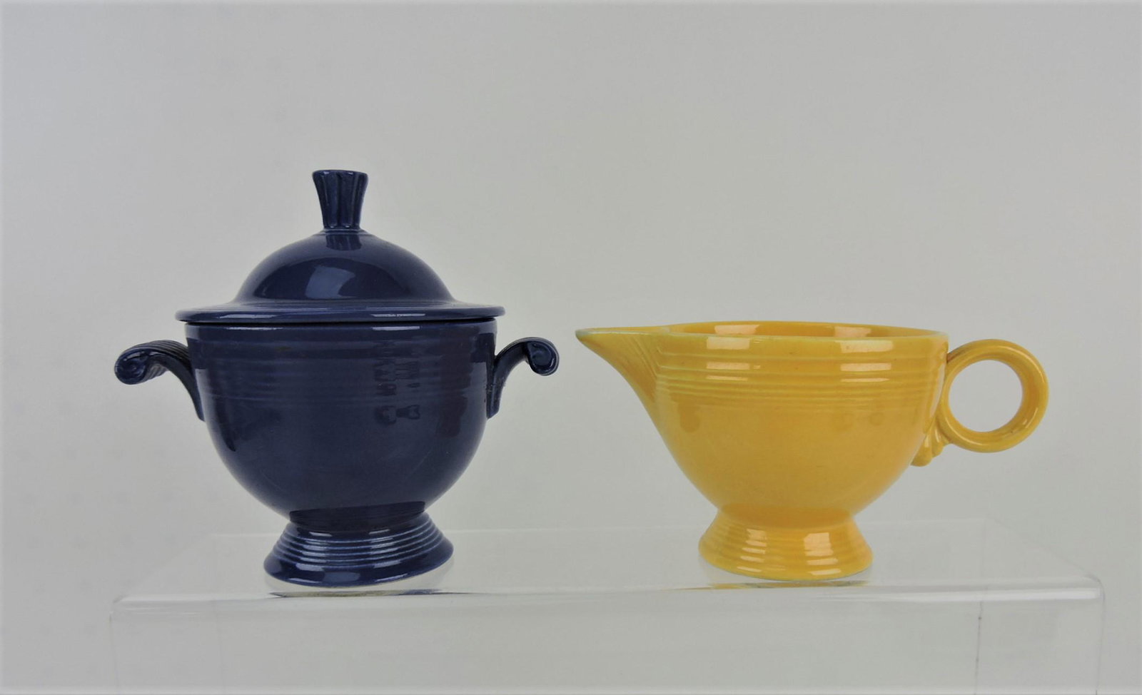 Fiesta yellow creamer and cobalt: creamer