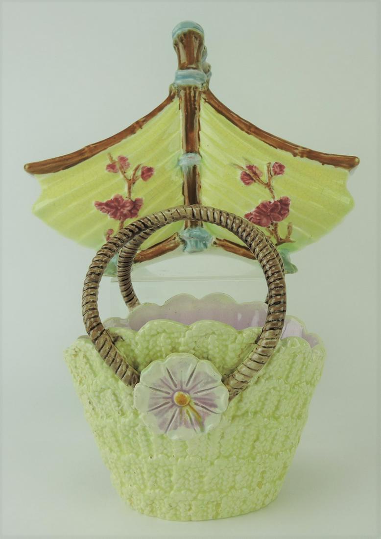 Majolica lot of 2 baskets, various (1 of 1)