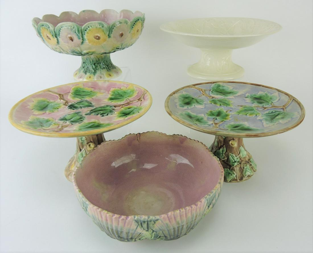 Etruscan majolica lot of 4 compotes (1 of 1)