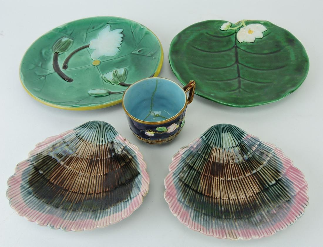 Majolica group of 5 pieces; Holdcroft (1 of 1)