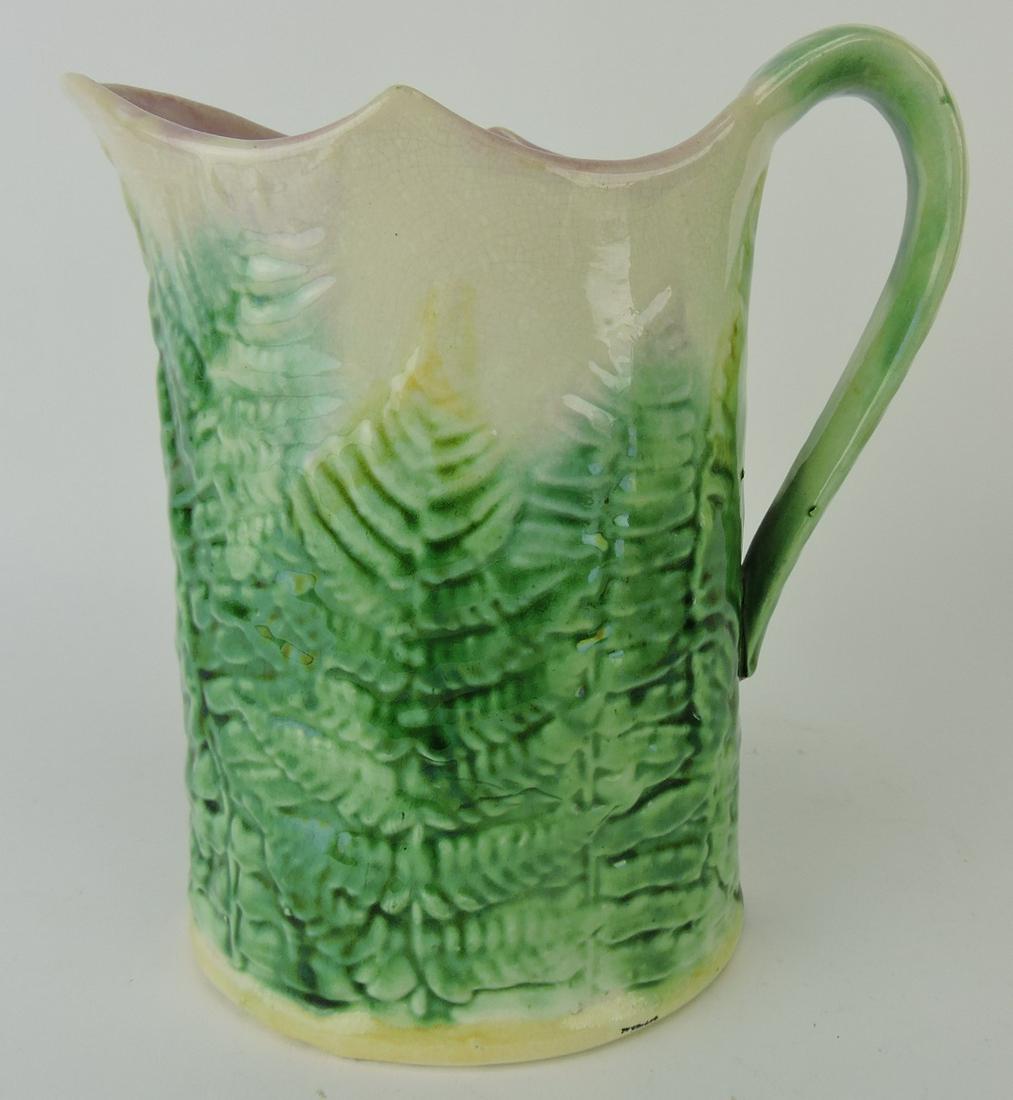 Etruscan majolica fern pitcher, (1 of 1)