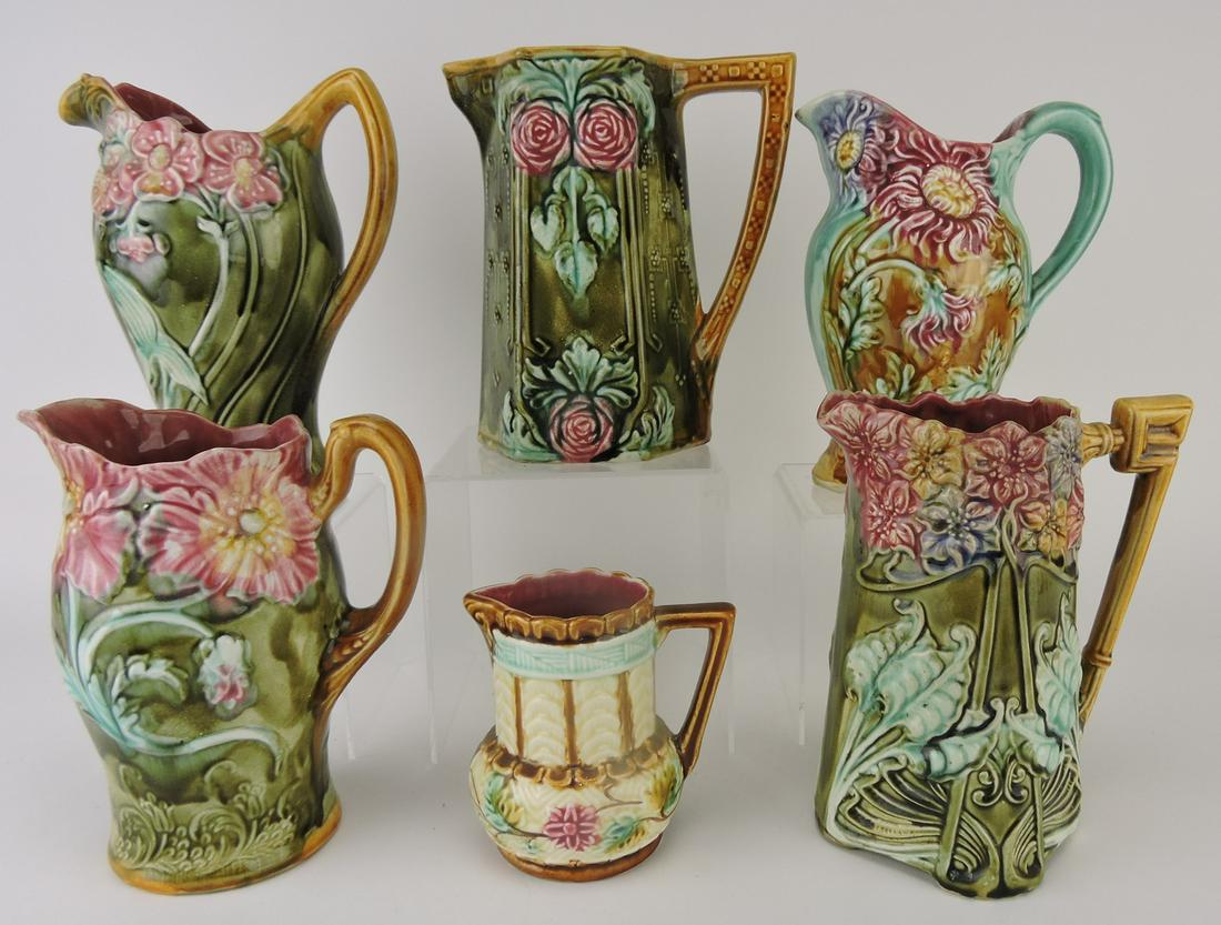 Onnaing French majolica lot of 6 (1 of 1)