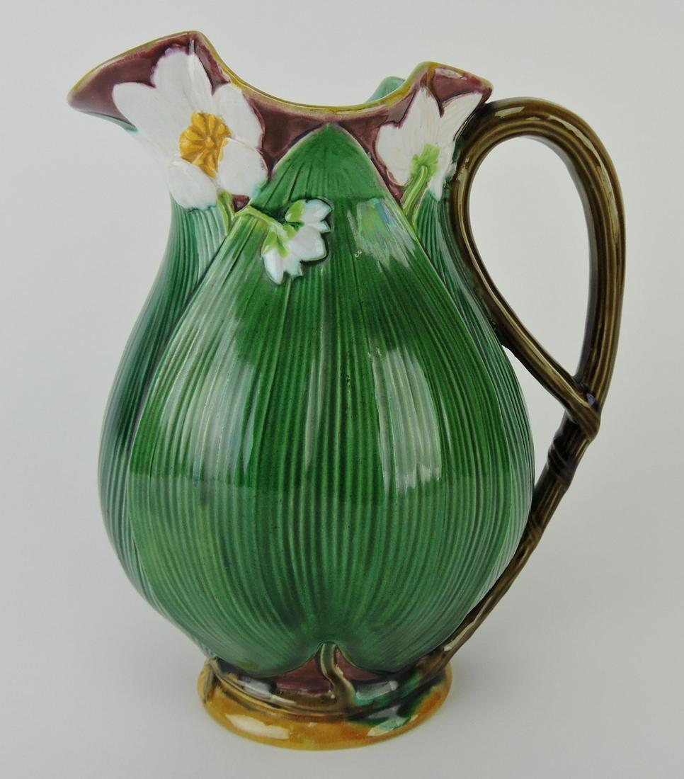 Minton majolica lily pitcher, 8" (1 of 1)
