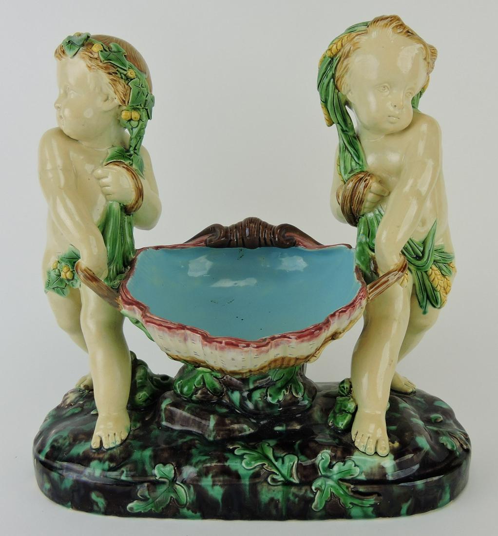 Minton majolica shell carriers table (1 of 1)