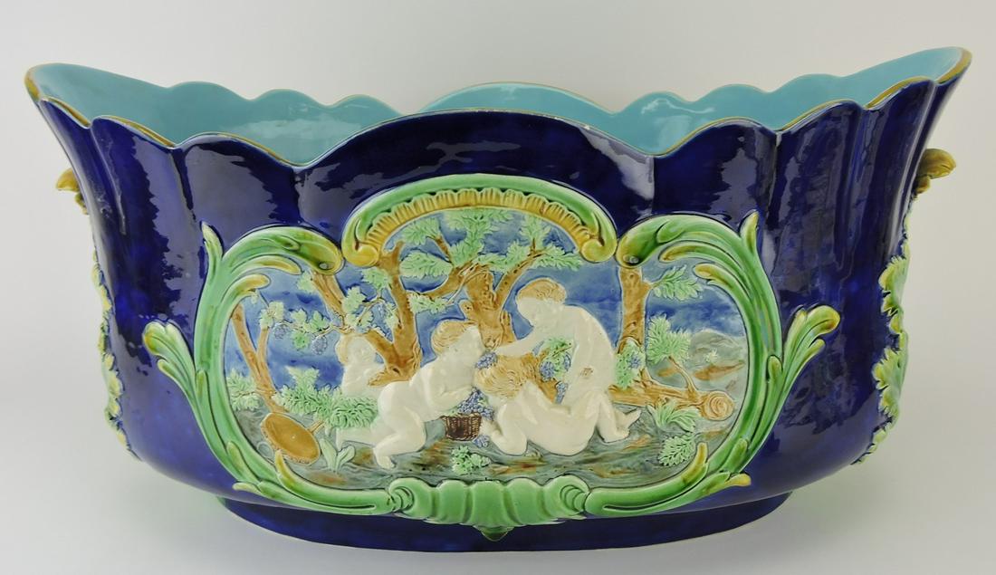 Minton majolica large cobalt oval (1 of 1)