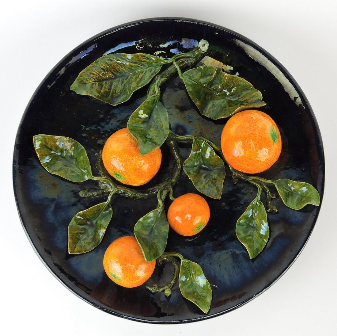 Cunha majolica palissy style plaque (1 of 1)