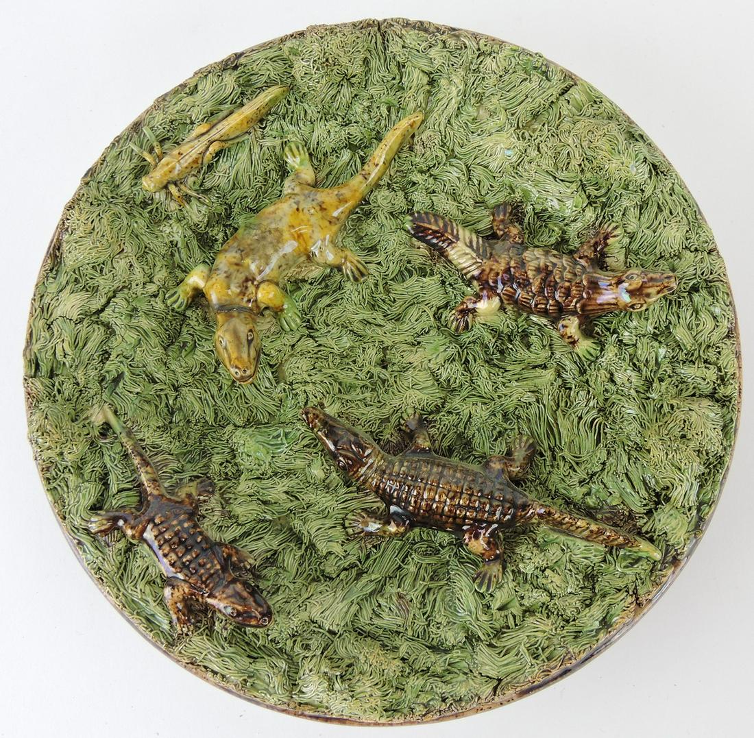Mafra Palissy majolica plaque with (1 of 1)