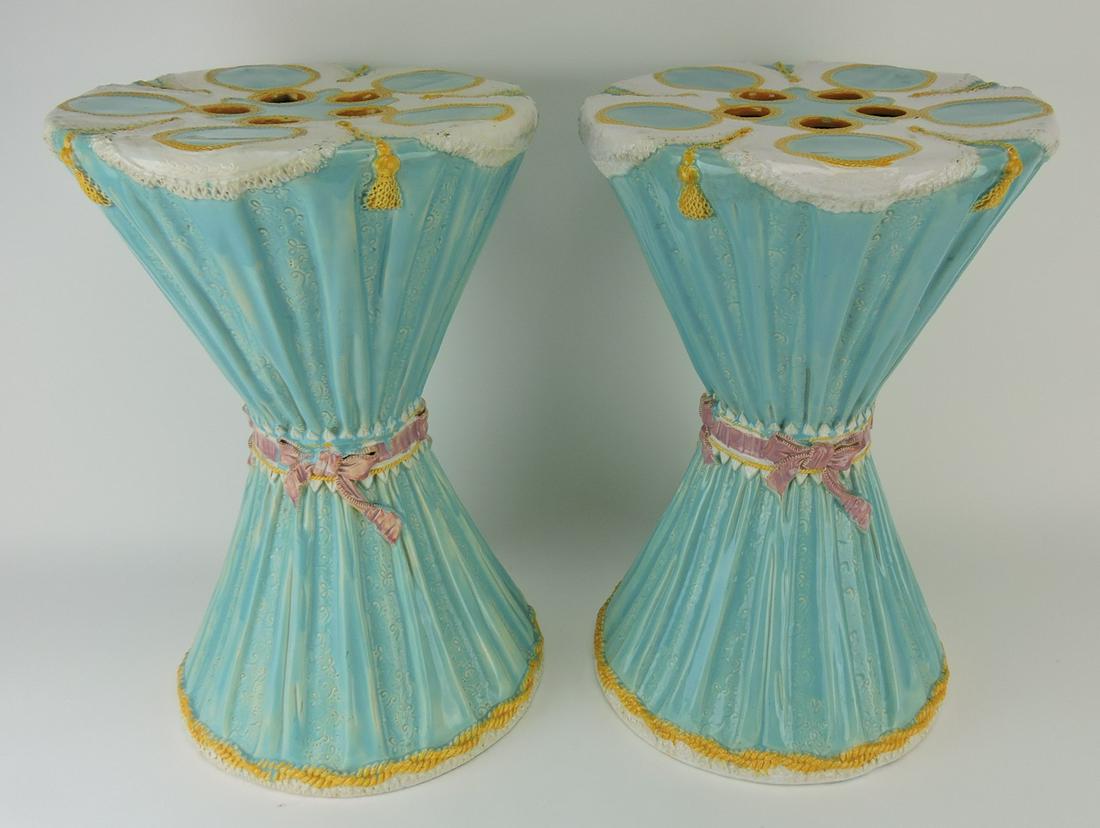 George Jones majolica pair of (1 of 4)