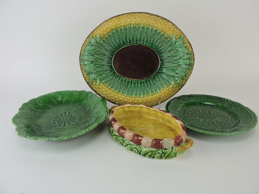 Majolica lot of 4 pieces (1 of 1)