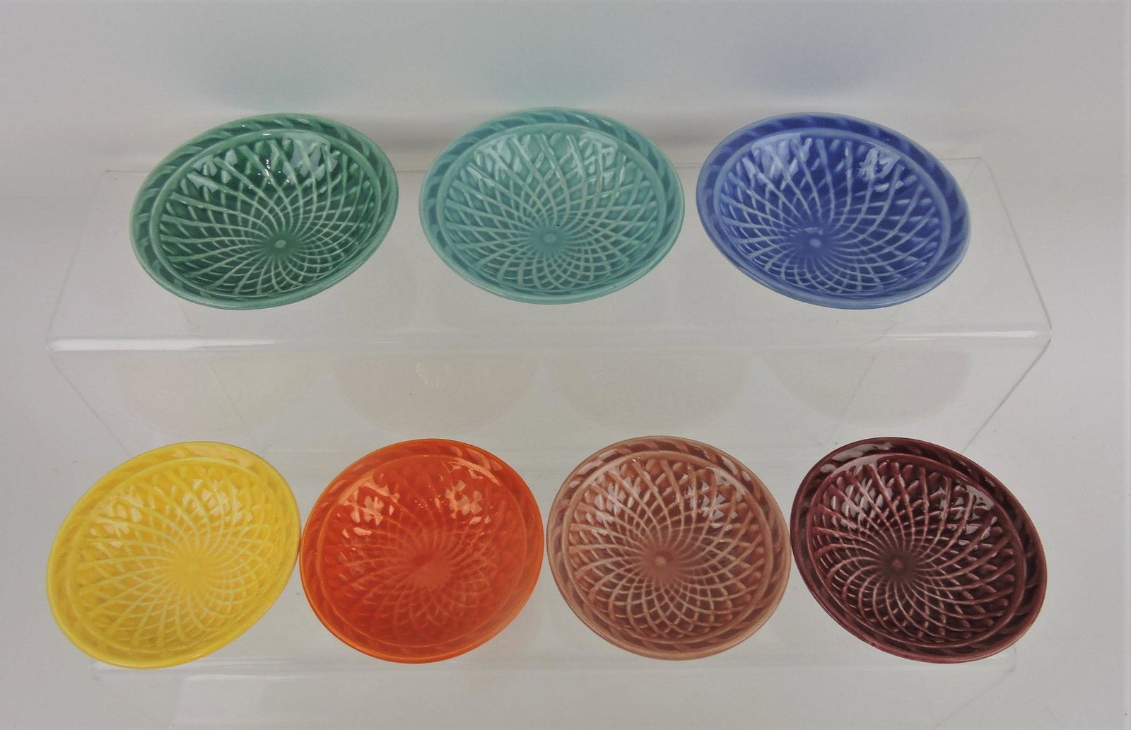 Fiesta Harlequin lot of 7 nut cups,: all different colors